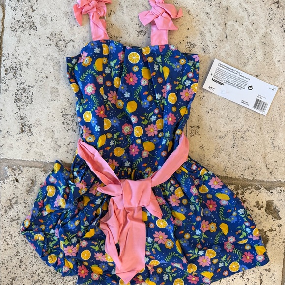 American Girl Fresh Lemons Market Dress For Your Little Girl Size 6 NEW Floral - Picture 6 of 9